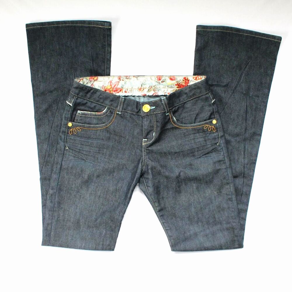 Y2k Guess Premium Women's Bootcut Navy Jeans Size 26